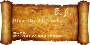 Bibarits József névjegykártya